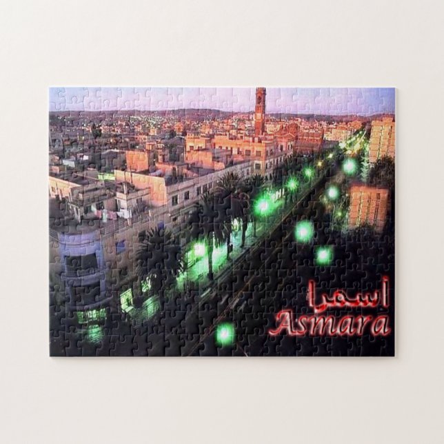 Eritrea - Asmara Night - Jigsaw Puzzle (Horizontal)