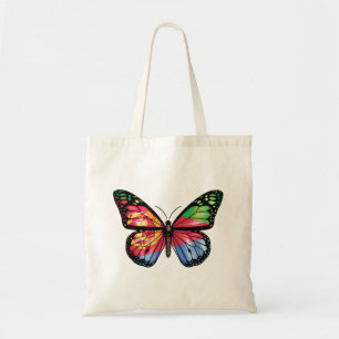 Eritrea butterfly monarch flag tote bag