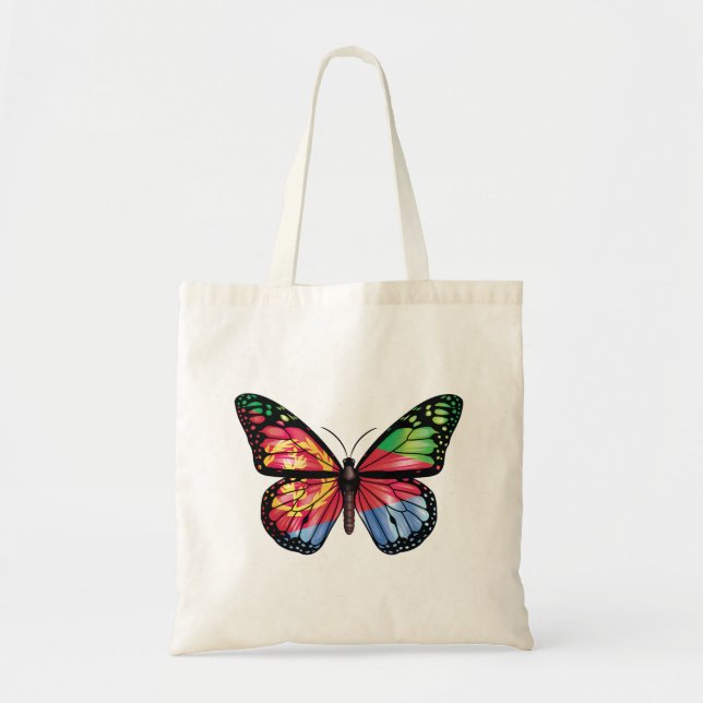 Eritrea butterfly monarch flag tote bag (Front)