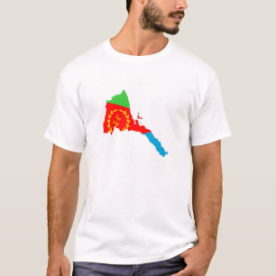 Eritrea country flag map shape silhouette T-Shirt