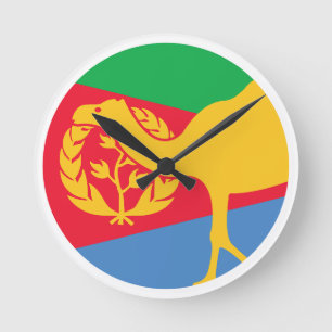 Eritrea Dromedary Eritrean National Animal Flag Round Clock
