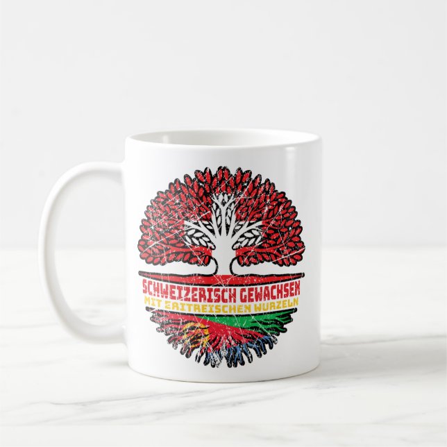 Eritrea Eritreisch Schweizer Schweiz Baum Wurzel Coffee Mug (Left)