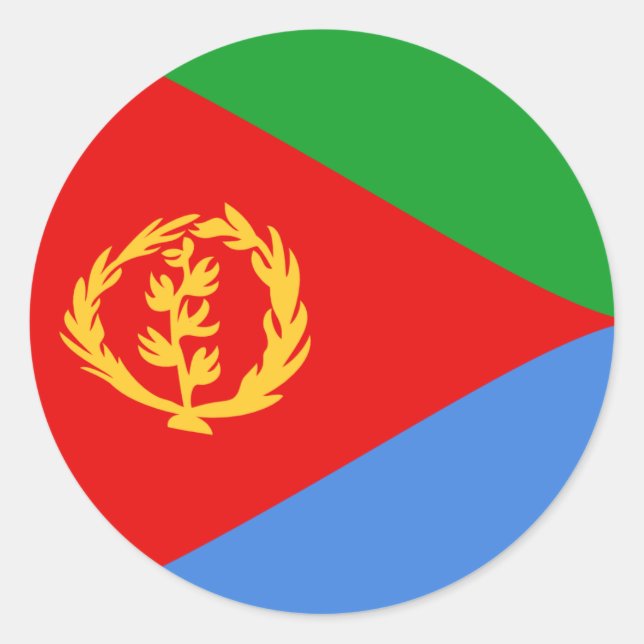 Eritrea Fisheye Flag Sticker (Front)