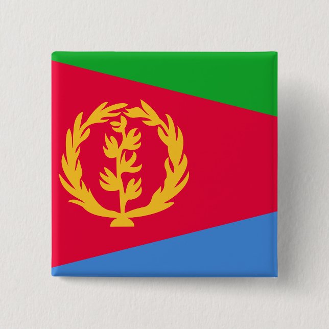 Eritrea Flag 15 Cm Square Badge (Front)