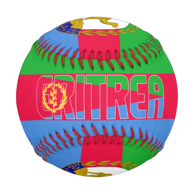 Eritrea Flag and Coat of Arms Patriotic Baseball (Front)
