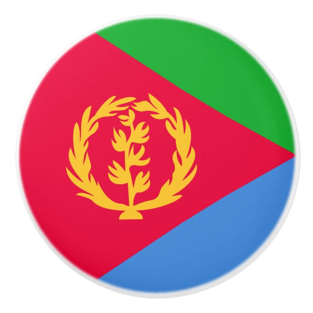 Eritrea Flag Ceramic Knob (Front)