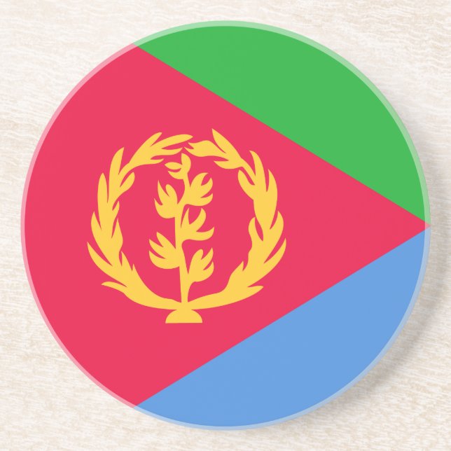 Eritrea Flag Coaster (Front)