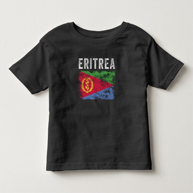 Eritrea Flag Distressed - Eritrean Flag Toddler T-Shirt (Front)