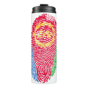 Eritrea Flag Fingerprint Country Pride Identity Thermal Tumbler
