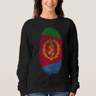 Eritrea Flag Fingerprint It Is In My Dna For Erit Sweatshirt