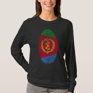 Eritrea Flag Fingerprint It Is In My Dna  For Erit T-Shirt