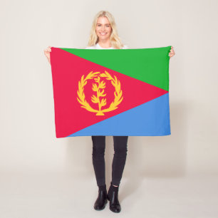Eritrea Flag Fleece Blanket