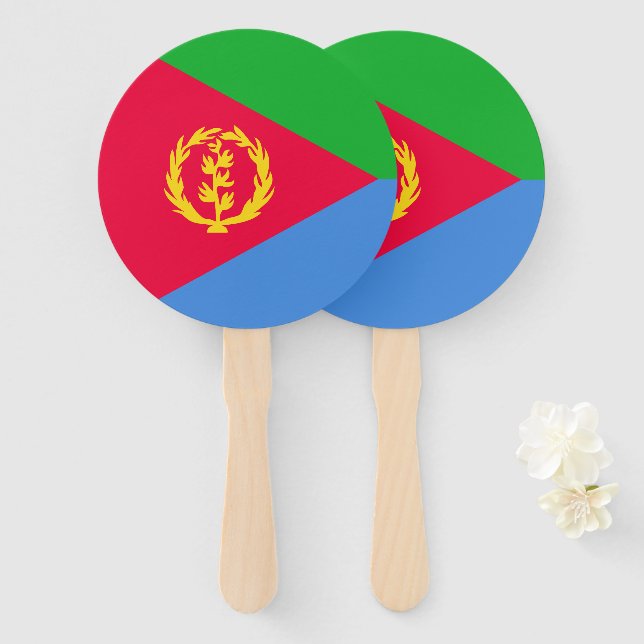 Eritrea flag hand fan (Front and Back)