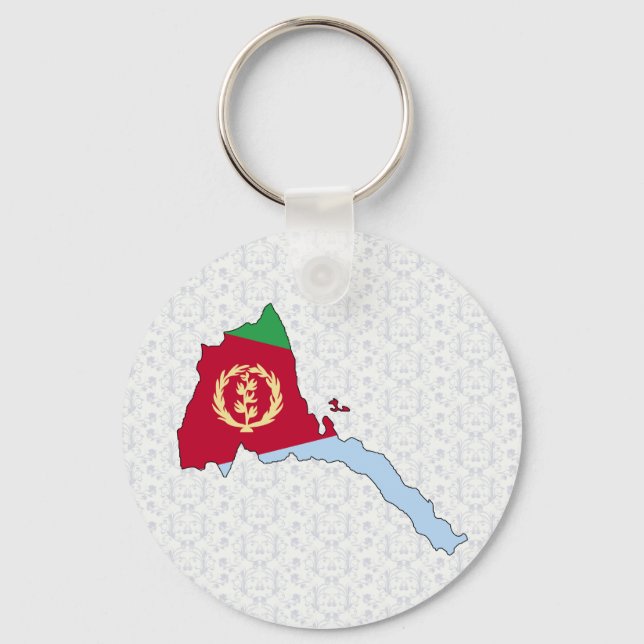 Eritrea Flag Map full size Key Ring (Front)