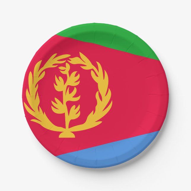 Eritrea Flag Paper Plate (Front)