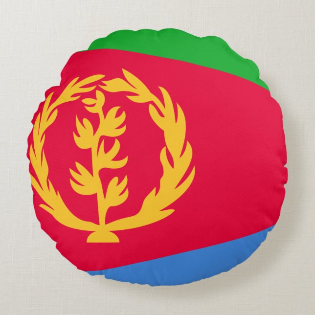 Eritrea Flag Round Cushion (Front)