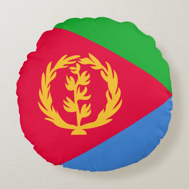 Eritrea Flag Round Cushion (Front)