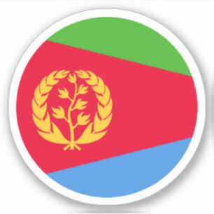 Eritrea Flag Round Sticker