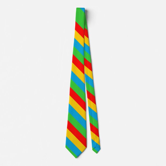 Eritrea flag stripes country symbol pattern lines  tie (Front)