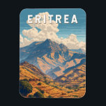 Eritrea Illustration Travel Art Vintage Magnet<br><div class="desc">Eritrea retro vector travel design.  From the Art Deco charm of Asmara to the vibrant coral reefs of the Dahlak Archipelago,  Eritrea offers a fascinating and off-the-beaten-path travel experience.</div>