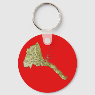 Eritrea Map Keychain