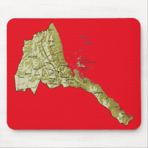 Eritrea Map Mousepad