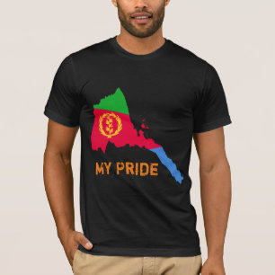 Eritrea My Pride With Eritrean Map  T-shirt Design