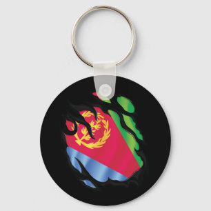 Eritrea Ripped Flag Key Ring
