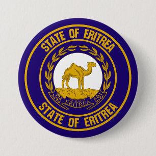 Eritrea  Round Emblem 7.5 Cm Round Badge