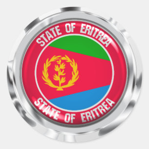 Eritrea Round Emblem Classic Round Sticker