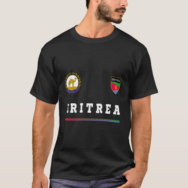Eritrea Sportsoccer Jersey Flag Football Eritrean T-Shirt (Front)