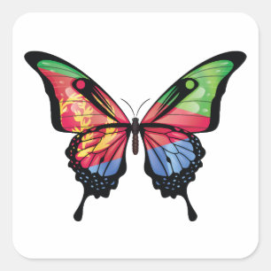Eritrea Swallowtail Butterfly Flag Sticker