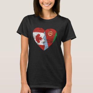 Eritrean Canadian Flags Heart Canada Eritrea Roots T-Shirt