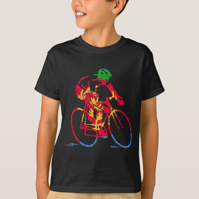 Eritrean Cyclist Road Racing Tour Cycling Race Cha T-Shirt (Front)