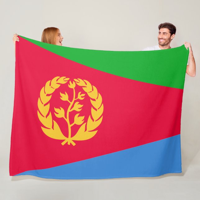 Eritrean Flag (Eritrea) Fleece Blanket (In Situ)