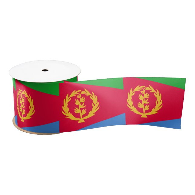 Eritrean Flag & Eritrea travel, holiday /sport fan Satin Ribbon (Spool)