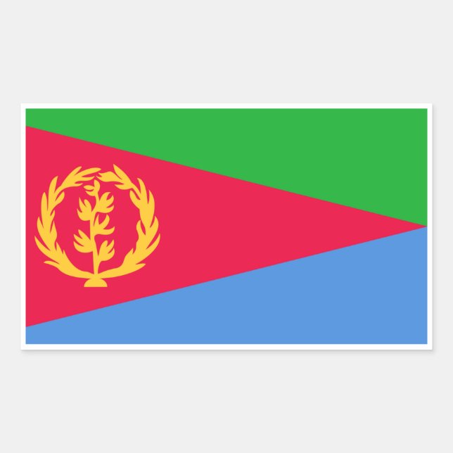 Eritrean Flag, Flag of Eritrea Rectangular Sticker (Front)