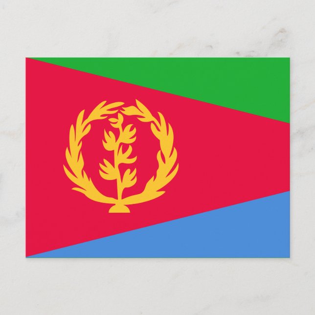 Eritrean flag postcard (Front)