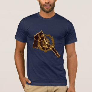 Eritrean Map wreath  upright olive-branch symbol T-Shirt