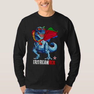 ERITREANRex Proud ERITREAN Flag Fun Dinosaur Sauru T-Shirt