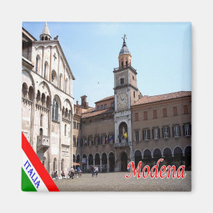 ERM010 MODENA, Town Hall And Cathedral, Fridge Magnet
