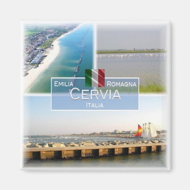 ERM037 CERVIA, Emilia Romagna, Italy, Fridge Magnet (Front)