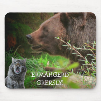 Ermahgerd Gersley! Cat Meme Mouse Pad