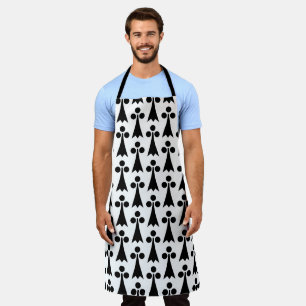 Ermine Pattern, Mediaeval Pattern, Black on White Apron