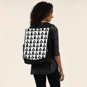 Ermine Pattern, Mediaeval Pattern, Black on White Backpack