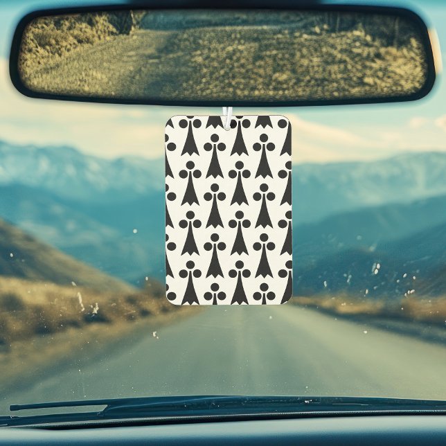 Ermine Pattern, Mediaeval Pattern, Black on White Car Air Freshener (Creator Uploaded)