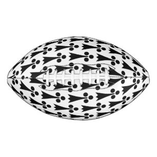 Ermine Pattern, Mediaeval Pattern, Black on White Football