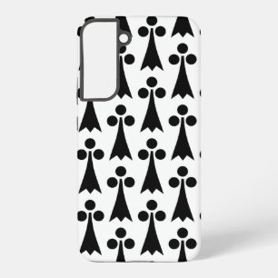 Ermine Pattern, Mediaeval Pattern, Black on White Samsung Galaxy Case