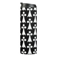 Ermine Pattern, Mediaeval Pattern, White on Black