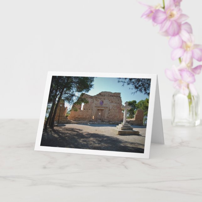Ermita de Santa Bárbara Facade, Lliria, Valencia Card (Orchid)
